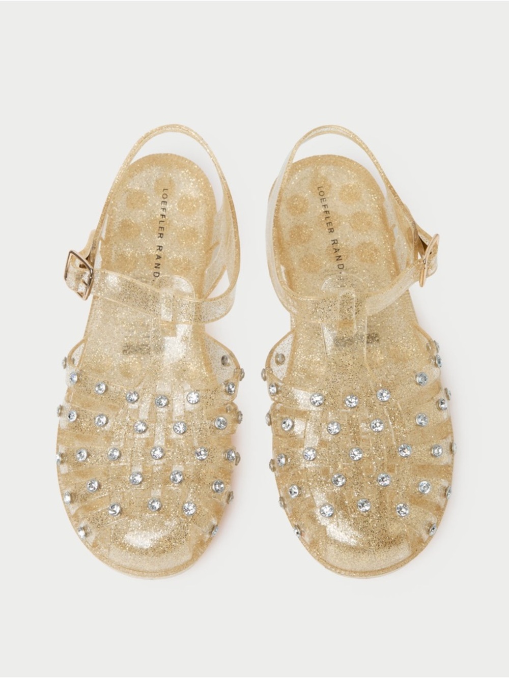 Loeffler Randall Rhys Champagne Glitter Jelly Sandal